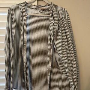Knox Rose Black and White Striped Top
